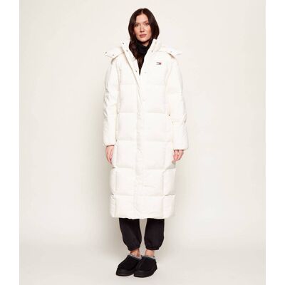Tommy Jeans Puchowy płaszcz ALASKA biały M Tommy Jeans Puchowy płaszcz ALASKA biały M