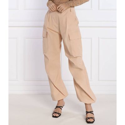 Patrizia Pepe Spodnie cargo Loose fit beżowy 36 Patrizia Pepe Spodnie cargo Loose fit beżowy 36