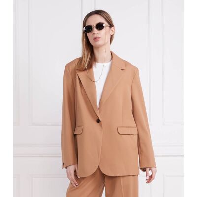 Samsøe Samsøe Marynarka Oversize fit beżowy XS Samsøe Samsøe Marynarka Oversize fit beżowy XS