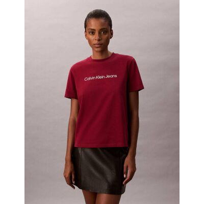 Calvin Klein Jeans T-shirt Regular Fit bordowy M Calvin Klein Jeans T-shirt Regular Fit bordowy M