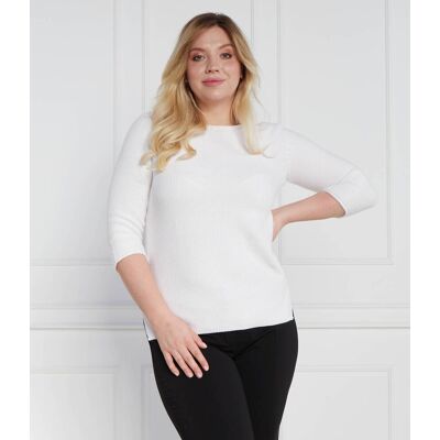 Persona by Marina Rinaldi Sweter PLUS SIZE Regular Fit biały 36 Persona by Marina Rinaldi Sweter PLUS SIZE Regular Fit biały 36