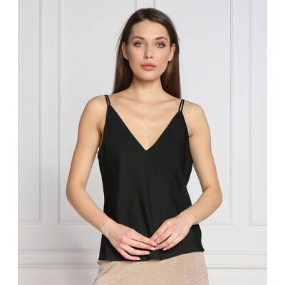 Calvin Klein Satynowy top Regular Fit czarny 42 Calvin Klein Satynowy top Regular Fit czarny 42