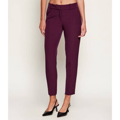 HUGO Spodnie cygaretki Hedima-1 Slim Fit fioletowy 36 HUGO Spodnie cygaretki Hedima-1 Slim Fit fioletowy 36