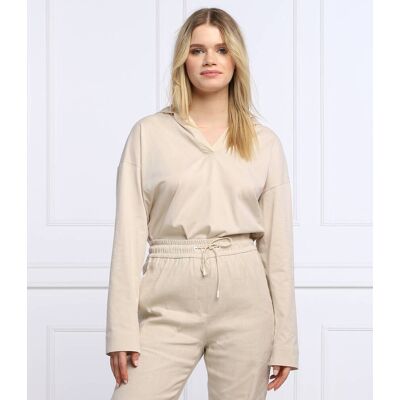 Marc Cain Bluza Regular Fit kremowy 42 Marc Cain Bluza Regular Fit kremowy 42