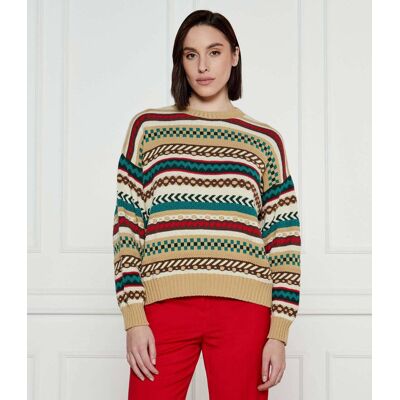 Weekend MaxMara Sweter NOVARA Relaxed fit beżowy M Weekend MaxMara Sweter NOVARA Relaxed fit beżowy M