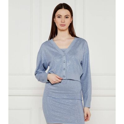 Guess Kardigan KHLOE Regular Fit błękitny XL Guess Kardigan KHLOE Regular Fit błękitny XL