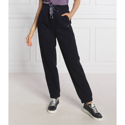 Boss BLACK Spodnie dresowe Elisas Loose fit granatowy S Boss BLACK Spodnie dresowe Elisas Loose fit granatowy S