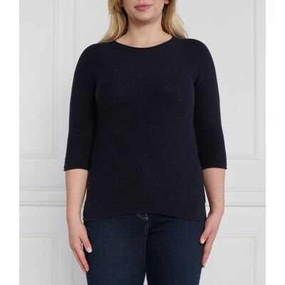 Persona by Marina Rinaldi Sweter PLUS SIZE Regular Fit granatowy 46/48 Persona by Marina Rinaldi Sweter PLUS SIZE Regular Fit granatowy 46/48