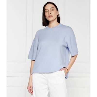 Samsøe Samsøe Wełniany sweter Megan Oversize fit błękitny L Samsøe Samsøe Wełniany sweter Megan Oversize fit błękitny L