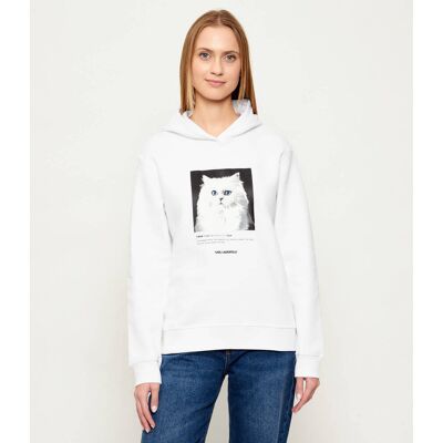 Karl Lagerfeld Bluza portrait Regular Fit biały XL Karl Lagerfeld Bluza portrait Regular Fit biały XL