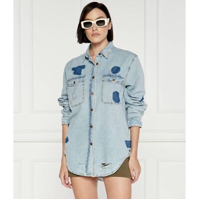 One Teaspoon Jeansowa koszula Hendrixe Oversize fit niebieski S One Teaspoon Jeansowa koszula Hendrixe Oversize fit niebieski S