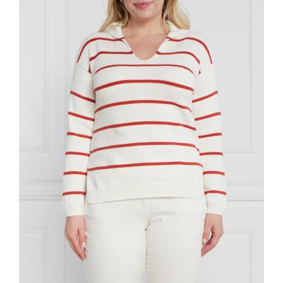 Persona by Marina Rinaldi Sweter plus size Longline Fit biały 38/40 Persona by Marina Rinaldi Sweter plus size Longline Fit biały 38/40