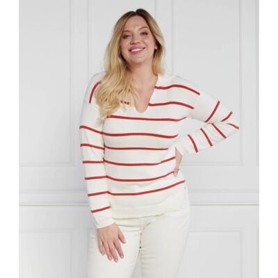 Persona by Marina Rinaldi Sweter plus size Longline Fit biały 36 Persona by Marina Rinaldi Sweter plus size Longline Fit biały 36