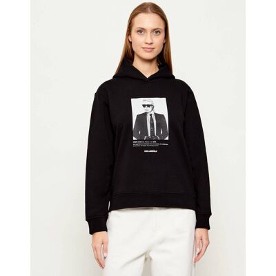 Karl Lagerfeld Bluza portrait Regular Fit czarny S Karl Lagerfeld Bluza portrait Regular Fit czarny S