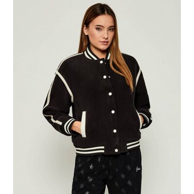 Guess ACTIVE Kurtka bomber Relaxed fit czarny XS Guess ACTIVE Kurtka bomber Relaxed fit czarny XS