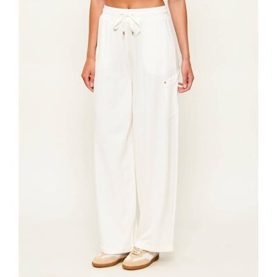 Liu Jo Sport Spodnie dresowe Relaxed fit ecru M Liu Jo Sport Spodnie dresowe Relaxed fit ecru M