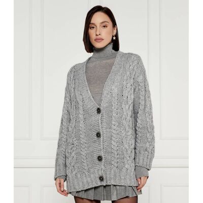 Liu Jo Kardigan Oversize fit z dodatkiem wełny szary L Liu Jo Kardigan Oversize fit z dodatkiem wełny szary L
