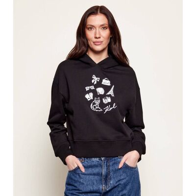 Karl Lagerfeld Bluza Karl symbols Regular Fit czarny S Karl Lagerfeld Bluza Karl symbols Regular Fit czarny S