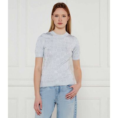 Guess Sweter ROSIE 4G Regular Fit błękitny XS Guess Sweter ROSIE 4G Regular Fit błękitny XS