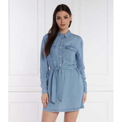 Pepe Jeans London Sukienka z paskiem ERINE niebieski S Pepe Jeans London Sukienka z paskiem ERINE niebieski S