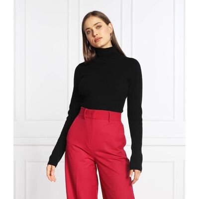 Trussardi Golf ARCHIVE RIBS z dodatkiem wełny i kaszmiru czarny XS Trussardi Golf ARCHIVE RIBS z dodatkiem wełny i kaszmiru czarny XS