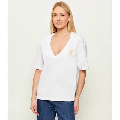 Just Cavalli T-shirt Loose fit biały L Just Cavalli T-shirt Loose fit biały L