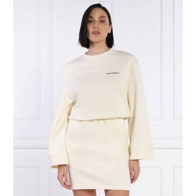 Karl Lagerfeld Sukienka kremowy XL Karl Lagerfeld Sukienka kremowy XL