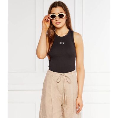 Tommy Jeans Top Slim Fit czarny S Tommy Jeans Top Slim Fit czarny S