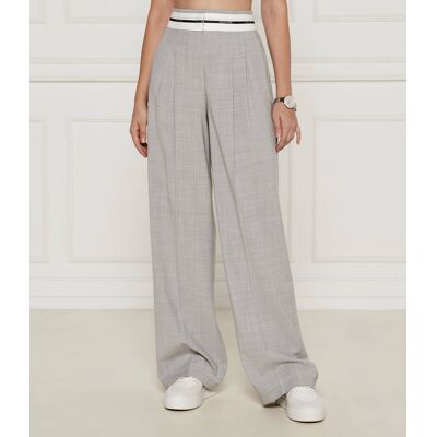Marc Cain Spodnie flare fit z dodatkiem wełny szary 42 Marc Cain Spodnie flare fit z dodatkiem wełny szary 42