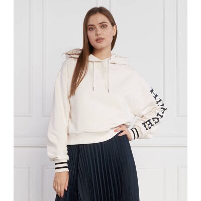 Tommy Hilfiger Bluza REG MONOTYPE SLV CROP HOODIE Relaxed fit biały L Tommy Hilfiger Bluza REG MONOTYPE SLV CROP HOODIE Relaxed fit biały L