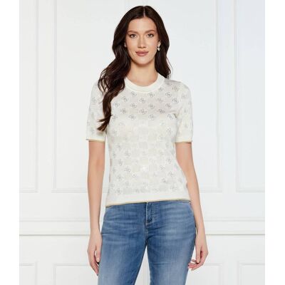 Guess Sweter ROSIE 4G Regular Fit ecru S Guess Sweter ROSIE 4G Regular Fit ecru S