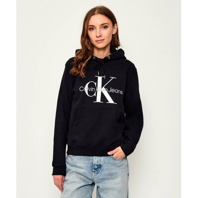 Calvin Klein Jeans Bluza Regular Fit czarny XS Calvin Klein Jeans Bluza Regular Fit czarny XS