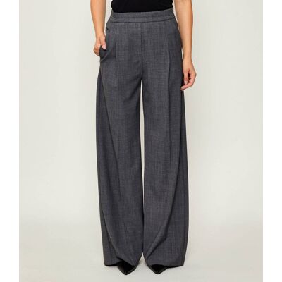 Marella SPORT Spodnie DIORAMA Relaxed fit z dodatkiem wełny szary 42 Marella SPORT Spodnie DIORAMA Relaxed fit z dodatkiem wełny szary 42