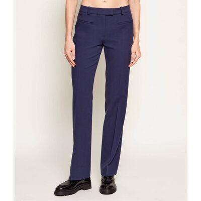 HUGO Spodnie Hilayla Straight fit granatowy 38 HUGO Spodnie Hilayla Straight fit granatowy 38
