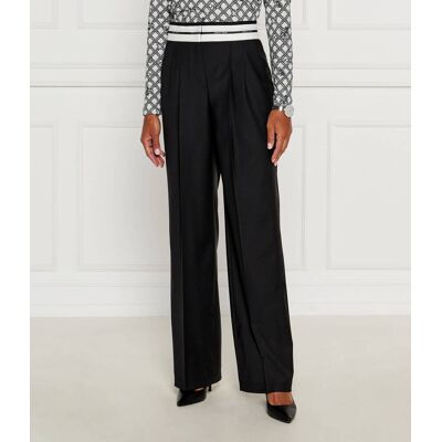 Marc Cain Spodnie flare fit z dodatkiem wełny czarny 34 Marc Cain Spodnie flare fit z dodatkiem wełny czarny 34