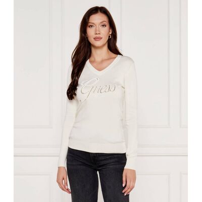 Guess Sweter MEGAN Slim Fit ecru S Guess Sweter MEGAN Slim Fit ecru S
