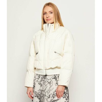 Marc Cain Puchowa kurtka bomber Regular Fit ecru 40 Marc Cain Puchowa kurtka bomber Regular Fit ecru 40