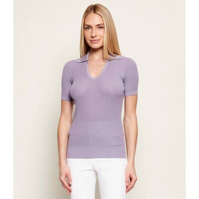 Elisabetta Franchi Sweter Slim Fit lawendowy 36 Elisabetta Franchi Sweter Slim Fit lawendowy 36