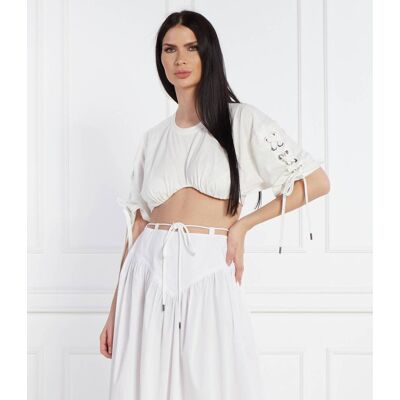 Pinko Top Cropped Fit biały L Pinko Top Cropped Fit biały L