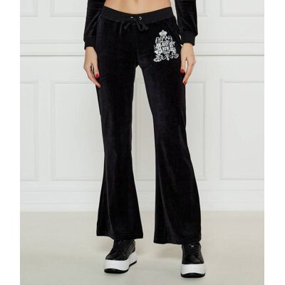 Juicy Couture Spodnie dresowe Casia Straight fit low rise czarny L Juicy Couture Spodnie dresowe Casia Straight fit low rise czarny L