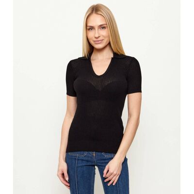 Elisabetta Franchi Sweter Slim Fit czarny 40 Elisabetta Franchi Sweter Slim Fit czarny 40