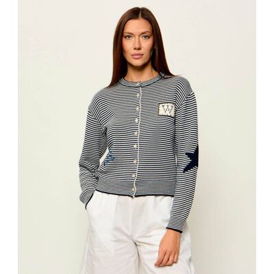 Weekend MaxMara Kardigan Wkdteiera Regular Fit granatowy S Weekend MaxMara Kardigan Wkdteiera Regular Fit granatowy S