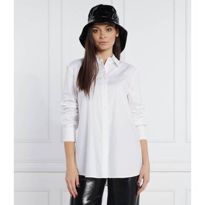 Karl Lagerfeld Koszula Jacquard Monogram Regular Fit biały 38 Karl Lagerfeld Koszula Jacquard Monogram Regular Fit biały 38