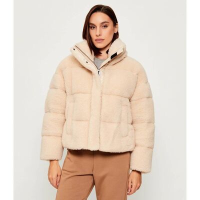 Weekend MaxMara Puchowa Kurtka ALFRED Loose fit z dodatkiem wełny beżowy 38 Weekend MaxMara Puchowa Kurtka ALFRED Loose fit z dodatkiem wełny beżowy 38