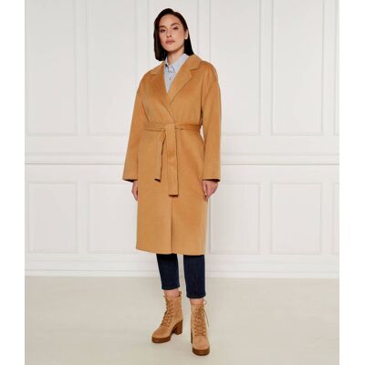 Calvin Klein Wełniany płaszcz camel 42 Calvin Klein Wełniany płaszcz camel 42