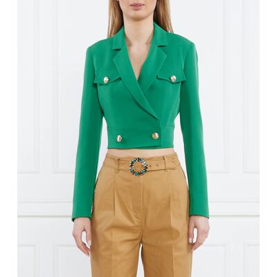 Liu Jo Marynarka Cropped Fit zielony 34 Liu Jo Marynarka Cropped Fit zielony 34