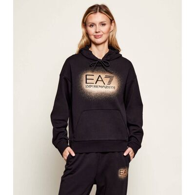EA7 Bluza Relaxed fit czarny L EA7 Bluza Relaxed fit czarny L