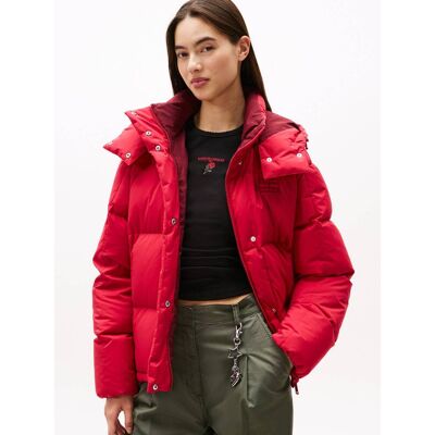 Tommy Jeans Puchowa kurtka ALASKA Relaxed fit czerwony S Tommy Jeans Puchowa kurtka ALASKA Relaxed fit czerwony S