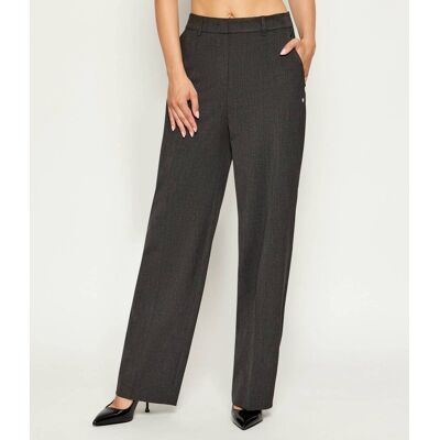 Marc Cain Spodnie WUKARI Relaxed fit high waist grafitowy 40 Marc Cain Spodnie WUKARI Relaxed fit high waist grafitowy 40