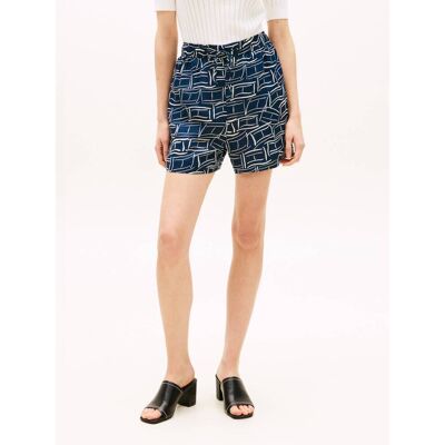 Tommy Hilfiger Lniane szorty Regular Fit granatowy M Tommy Hilfiger Lniane szorty Regular Fit granatowy M